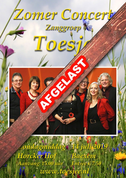 AFGELAST : TOESJEE - zondagmiddag 14 juli Zomerconcert in Theaterhoeve Horckerhof Baexem